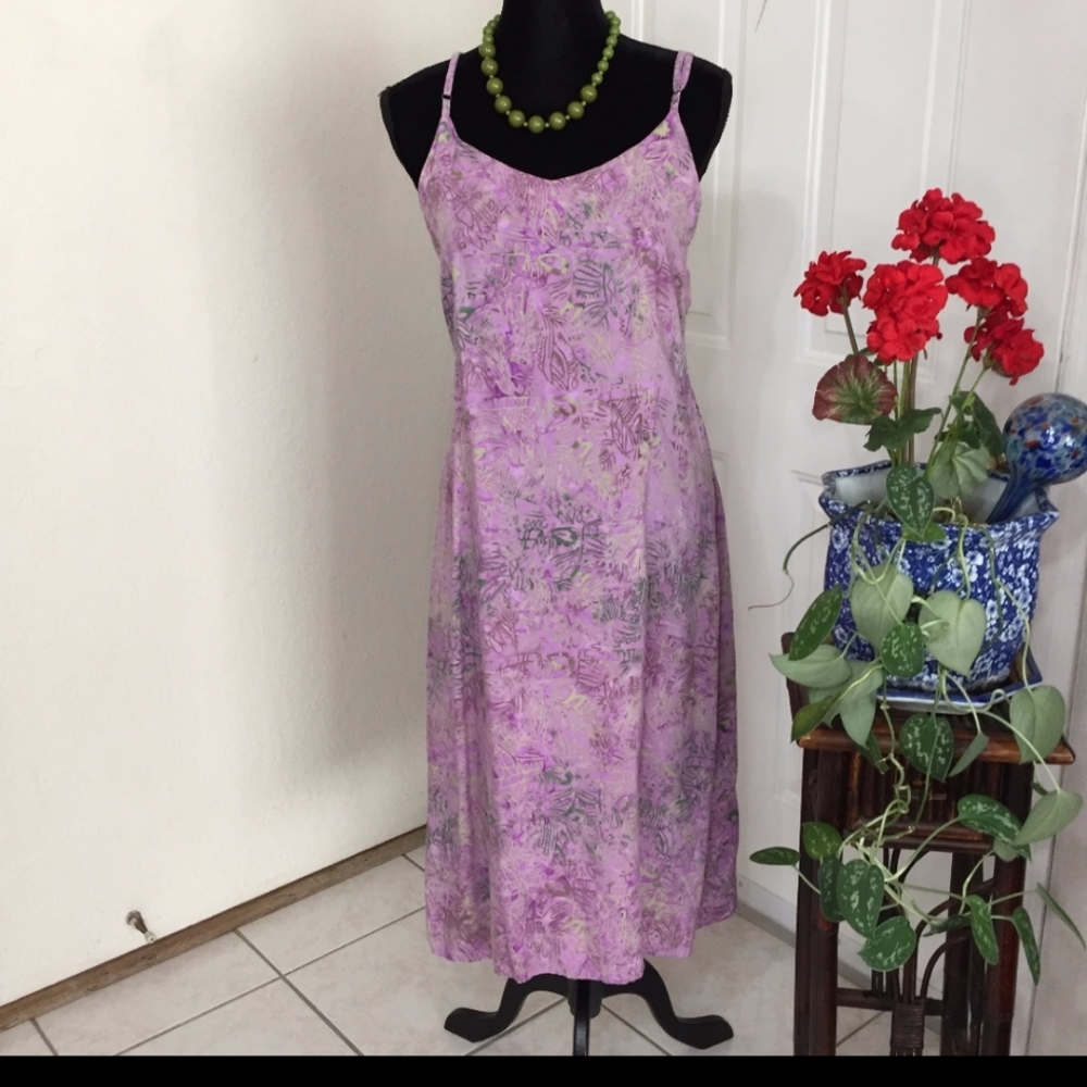 Hand Kreation Lavender Print Summer Dress  size XL